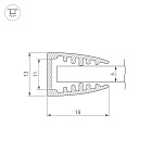 Профиль TOP-SHELF6-2000 ANOD (Arlight, Алюминий) Lednikoff
