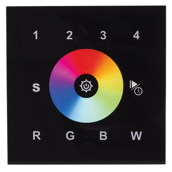INTELLIGENT ARLIGHT Сенсорная панель DALI-901-11-4G-RGBW-DT8-IN Black (BUS/230V) (IARL, IP20 Пластик, 3 года) Lednikoff