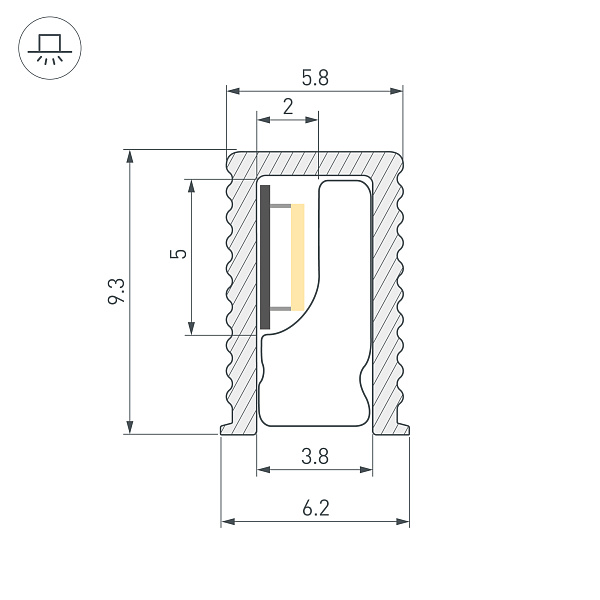 Профиль SL-MINI-6-H9-2000 ANOD OLIVE GREY (Arlight, Алюминий) Lednikoff