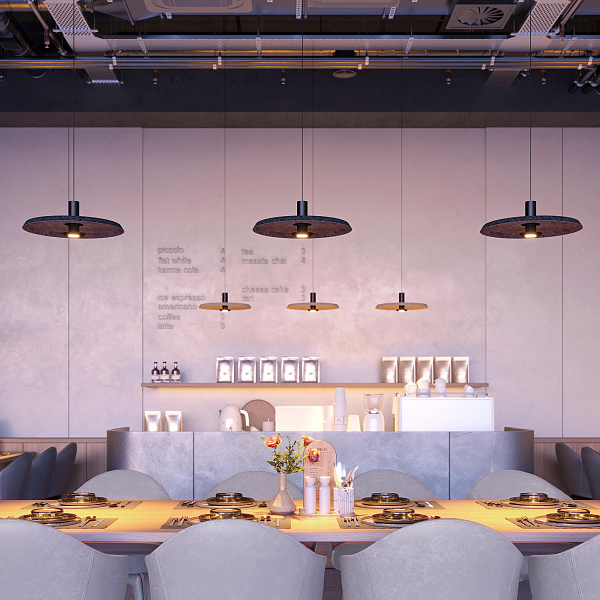 Светильник SP-KOTARO-R350-12W Warm3000 (BK-GR, 36 deg, 230V, TRIAC) (Arlight, IP20 Фетр, 3 года)