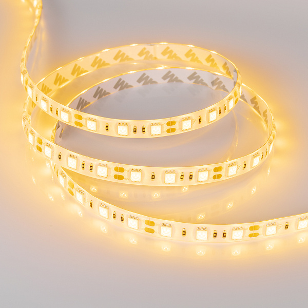 Светодиодная лента RTW 2-5000SE 12V Yellow 2x (5060, 300 LED, LUX) (Arlight, 14.4 Вт/м, IP65) Lednikoff