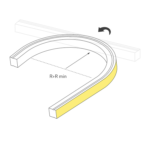 Грейзер SPI THOR-TOP-B70-10x10mm 24V RGB (15 W/m, IP67, 5m, wire x2) (Arlight, Вывод вниз, 3 года)