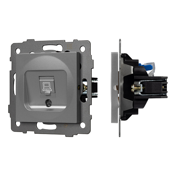 Механизм компьютерной розетки SCT-MPC1-PL-GR-V (RJ-45, CAT6) (Arlight, -) Lednikoff