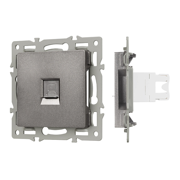Механизм компьютерной розетки SCT-MPC1-PL-GR (RJ-45, CAT6) (Arlight, -) Lednikoff