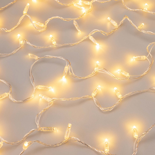 Светодиодная гирлянда ARD-STRING-CLASSIC-10000-CLEAR-100LED-FLASH Warm/Warm (230V, 7W) (Ardecoled, IP65) Lednikoff