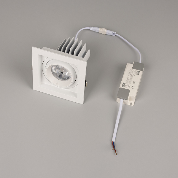 Светильник MS-VORTEX-BUILT-S117x117-20W Day4000 (WH-WH, 40 deg, 230V) (Arlight, IP20 Металл, 5 лет) Lednikoff