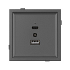 Механизм USB розетки SCT-TENDO-MUAC-SFPL-GR (5V, 3A, QC3) (Arlight, Матовый графитовый) Lednikoff