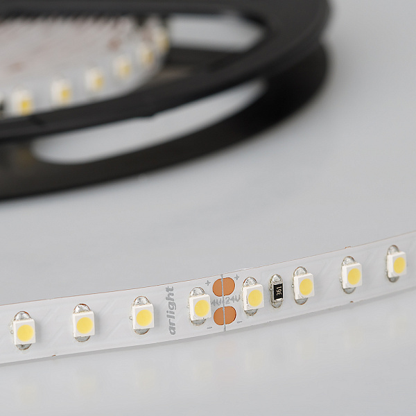 Светодиодная лента RT 2-5000 24V Pink 2x (3528, 600 LED, LUX) (Arlight, 9.6 Вт/м, IP20) Lednikoff