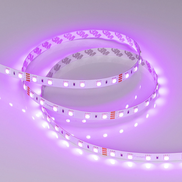 Светодиодная лента RT-B60-10mm 24V RGB (14.4 W/m, IP20, 5060, 5m) (Arlight, Открытый) Lednikoff