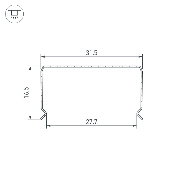 Профиль гибкий WPH-FLEX-3020-1000 (Arlight, Сталь) Lednikoff
