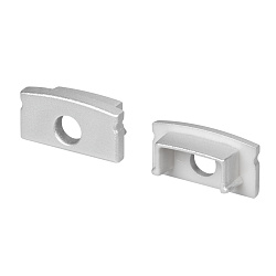 Заглушка LINE-1708 SILVER с отверстием (Arlight, Пластик)