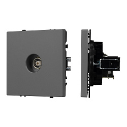 Механизм телевизионной розетки SCT-NOBE-MTV1-SFPL-GR (Arlight, Серый базальт)