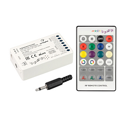 Аудиоконтроллер ARL-SOUND-RGB/RGBW (12-24V, 4x4A, RF ПДУ 24кн) (Arlight, IP20 Пластик, 3 года)