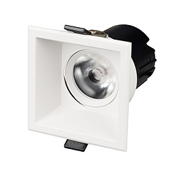 Светильник MS-FLOW-BUILT-S85x85-12W Day4000 (WH, 55 deg, 230V) (Arlight, IP20 Металл, 5 лет)