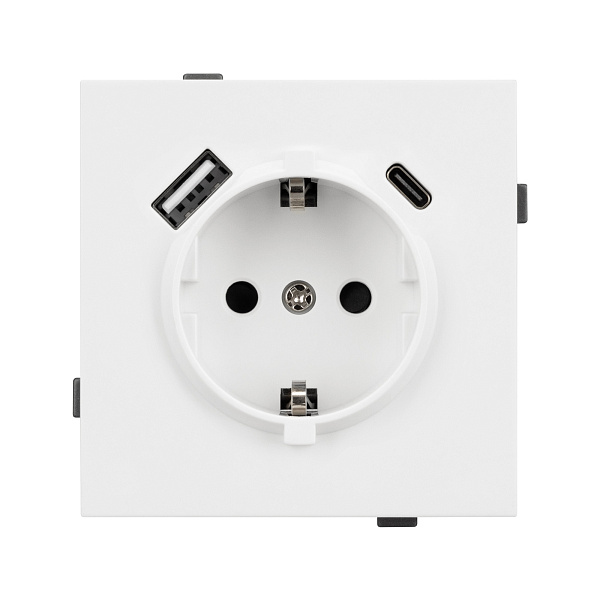 Механизм розетки с USB зарядкой SCT-TENDO-MUAC-PL-WH (230V, 16A) (Arlight, Белый) Lednikoff
