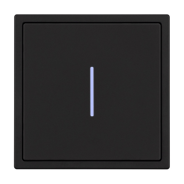 Механизм выключателя одноклавишный непроходной LED SWT-NOBE-MK01-SFPL-L-BK (230V, 10A) (Arlight, Черный оникс) Lednikoff