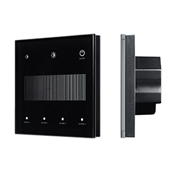 INTELLIGENT ARLIGHT Сенсорная панель SMART-DALI-301-11-1G-4SC-DT6 Черная (230V, встраиваемая, 2.4G) (IARL, IP20 Пластик, 5 лет)
