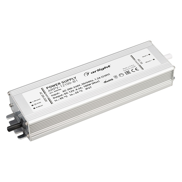 Блок питания ARPV-12100-B1 (12V, 8,3A, 100W) (Arlight, IP67 Металл, 3 года) Lednikoff