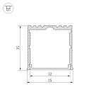Профиль ARH-POWER-W35-2000 ANOD (Arlight, Алюминий) Lednikoff
