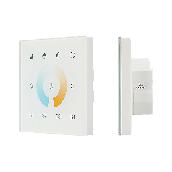 INTELLIGENT ARLIGHT Сенсорная панель DALI-901-11-1G-4SC-MIX-DT8-IN White (BUS/230V) (IARL, IP20 Пластик, 3 года) Lednikoff
