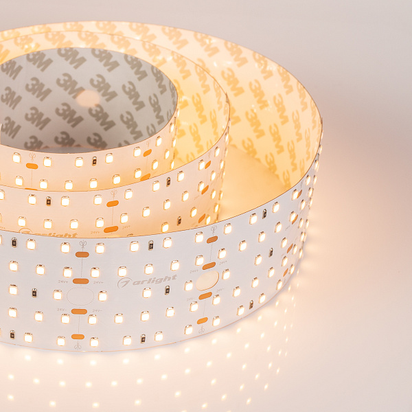 Светодиодная лента S2-2500 24V Warm 3000K 52mm (2835, 420 LED/m, LUX) (Arlight, 30 Вт/м, IP20) Lednikoff