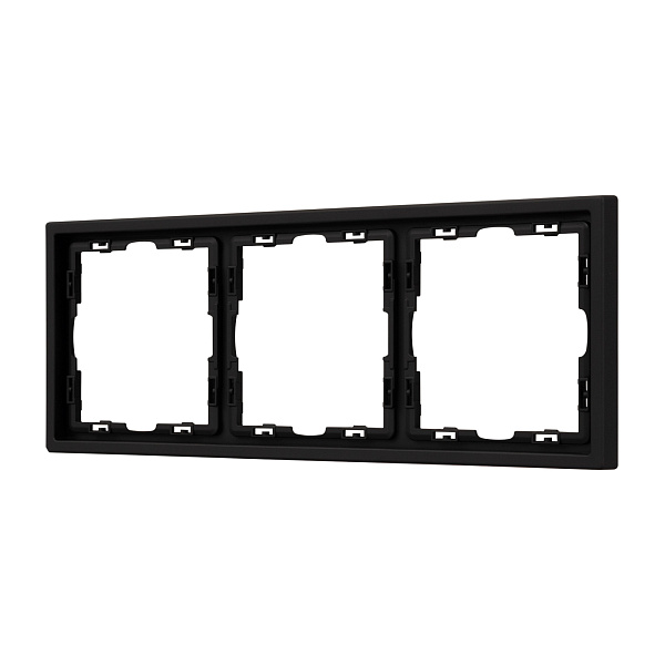 Рамка пластиковая FRM-NOBE-SFPL-3-BK (Arlight, Черный оникс) Lednikoff