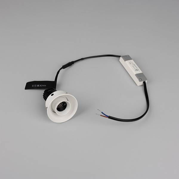 Светильник безрамочный DL-ROTARA-R63-6W Day4000 (Белый RAL9003, 50 deg, 230V) (Arlight, IP20 Металл, 5 лет) Lednikoff