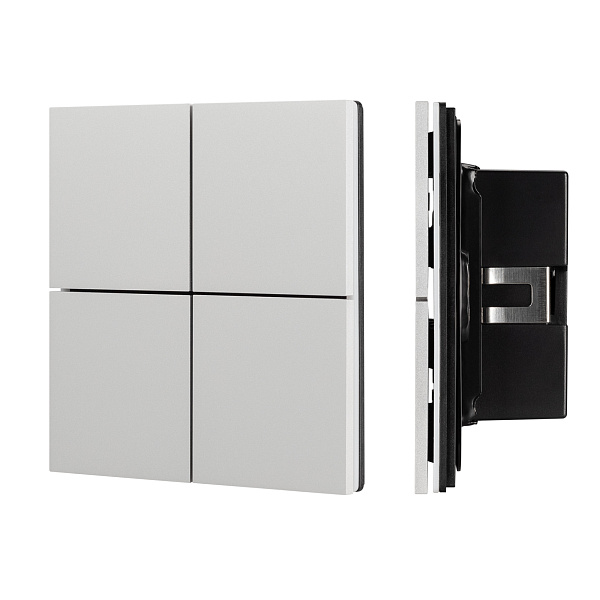 INTELLIGENT ARLIGHT Кнопочная панель KNX-304-23-IN Silver (BUS, Frameless) (IARL, IP20 Металл, 2 года) Lednikoff