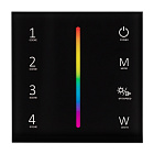 Панель SMART-P22-RGBW-G-IN Black (12-24V, 4x3A, Sens, 2.4G) (Arlight, IP20 Пластик, 5 лет) Lednikoff