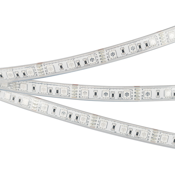 Светодиодная лента герметичная RTW-PU-B60-12.5mm 12V RGB (14.4 W/m, IP68, Wire 2m, 5m) (Arlight, -) Lednikoff
