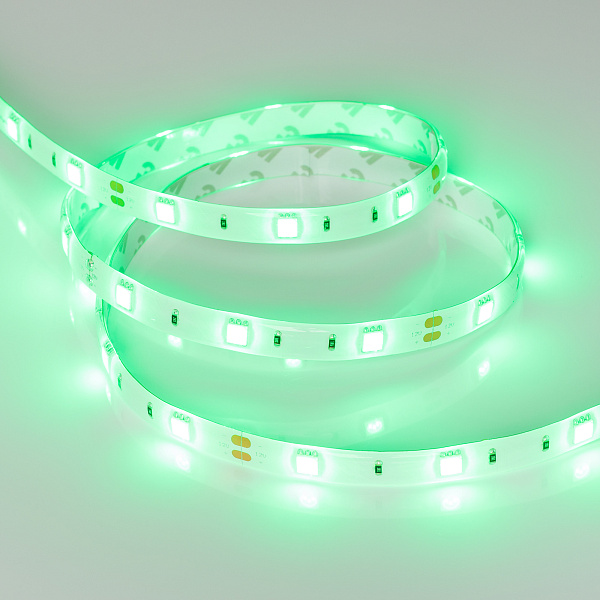 Светодиодная лента RTW 2-5000SE 12V Green (5060, 150 LED, LUX) (Arlight, 7.2 Вт/м, IP65) Lednikoff