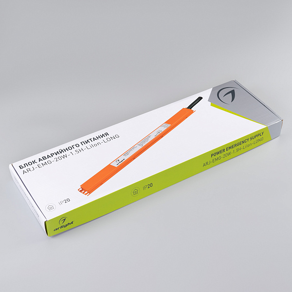 Блок аварийного питания ARJ-EMG-20W-1.5H-LiIon-LONG (Arlight, IP20 Металл, 5 лет) Lednikoff