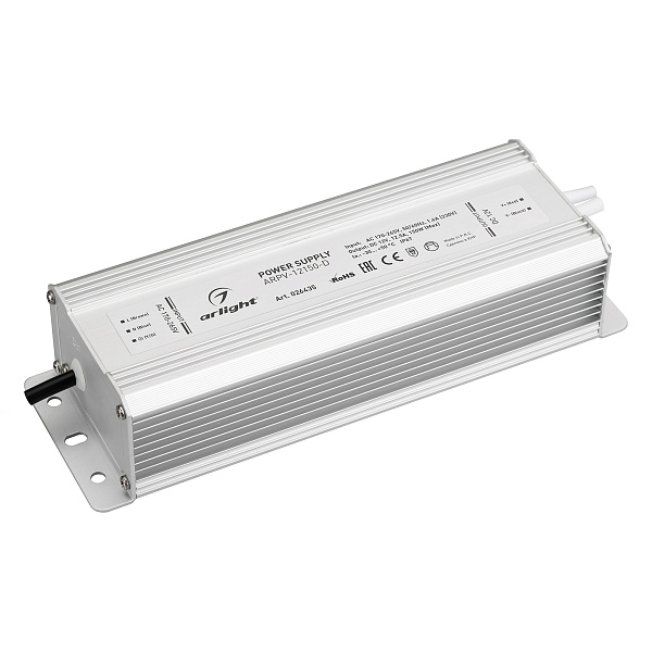 Блок питания ARPV-12150-D (12V, 12.5A, 150W) (Arlight, IP67 Металл, 3 года) Lednikoff