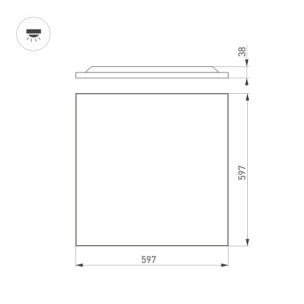 Светильник DL-TITAN-FRAMELESS-S600x600-40W Warm3000 (WH, 120 deg, CRI90, 230V) (Arlight, IP40 Металл, 5 лет) Lednikoff