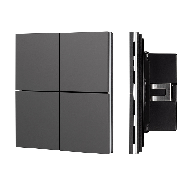 INTELLIGENT ARLIGHT Кнопочная панель KNX-304-23-IN Black (BUS, Frameless) (IARL, IP20 Металл, 2 года) Lednikoff