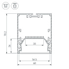 Профиль с экраном SL-LINE-6070-2500 BLACK+OPAL (Arlight, Алюминий) Lednikoff