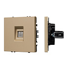 Механизм компьютерной розетки SCT-NOBE-MPC1-SFPL-GD (RJ-45, CAT6) (Arlight, Золотой песок) Lednikoff
