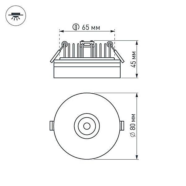 Светильник LTD-80R-Crystal-Roll 2x3W Warm White (Arlight, IP40 Пластик, 3 года) Lednikoff