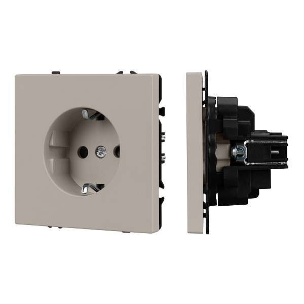 Механизм электрической розетки SCT-NOBE-MEU1-SFPL-CA (230V, 16A) (Arlight, Кашемир) Lednikoff