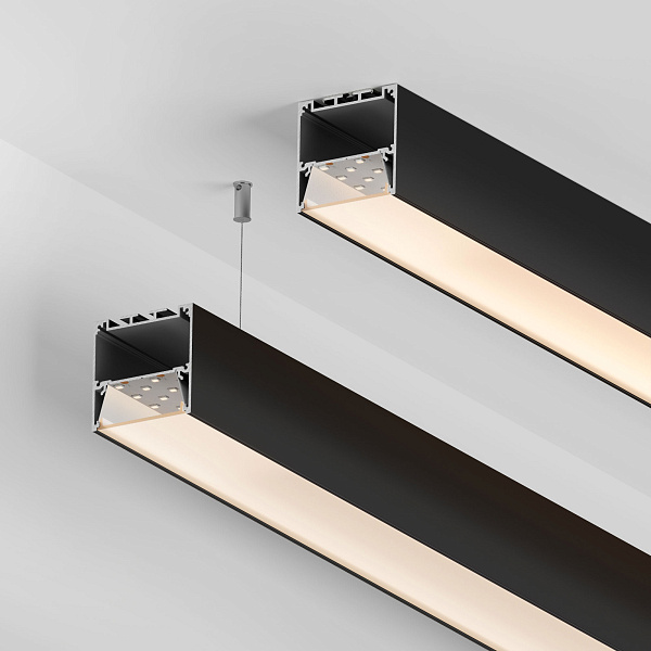 Профиль SL-LINE-5050-3000 BLACK с рефлектором (Arlight, Алюминий) Lednikoff