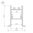 Профиль SL-COMFORT-3542-F-2000 ANOD BLACK (Arlight, Алюминий) Lednikoff