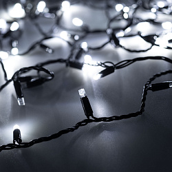 Светодиодная гирлянда ARD-STRING-CLASSIC-1000-BLACK-100LED-PULSE White (230V, 7W) (Ardecoled, IP65, 1 год)
