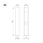 Светильник LGD-SEKVOYA-BOLL-SOCKET-H900-11W Warm3000 (BK, 120 deg, 230V) (Arlight, IP54 Металл, 3 года) Lednikoff