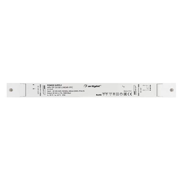 Блок питания ARV-SP-24100-LINEAR-PFC (24V, 4.17A, 100W) (Arlight, IP20 Пластик, 5 лет) Lednikoff