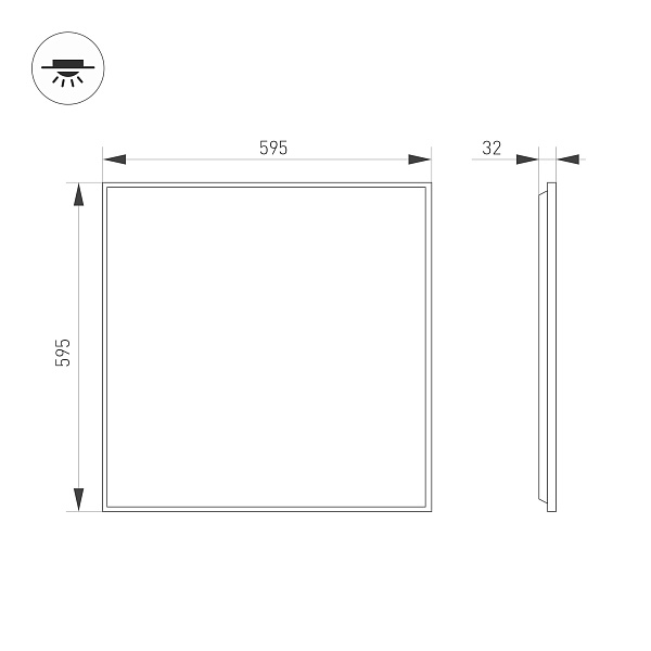 Светильник DL-TITAN-S600x600-40W Day4000-MIX (Белый, 120 deg, 230V, DALI) (Arlight, IP40 Металл, 7 лет) Lednikoff