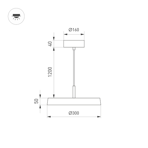 Светильник SP-ELEGANT-R300-17W Warm3000 (BK, 120 deg, 230V) (Arlight, IP20 Металл, 3 года) Lednikoff