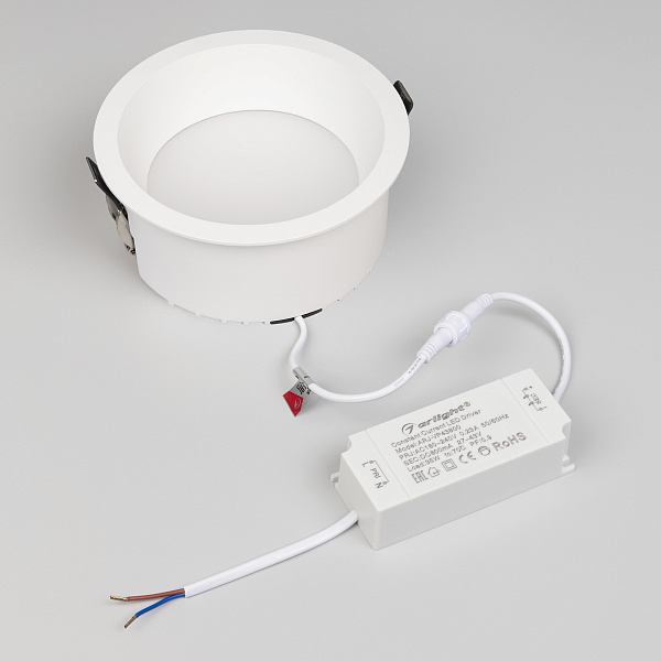 Светильник MS-DROP-BUILT-R158-30W Warm3000 (WH, 90 deg, 230V) (Arlight, IP54 Металл, 5 лет) Lednikoff