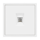 ARL NOBE Розетка телефонная софт-тач белый кварц SCT-MTL1-SFPL-WH (RJ-11, 4C) (Arlight, -) Lednikoff