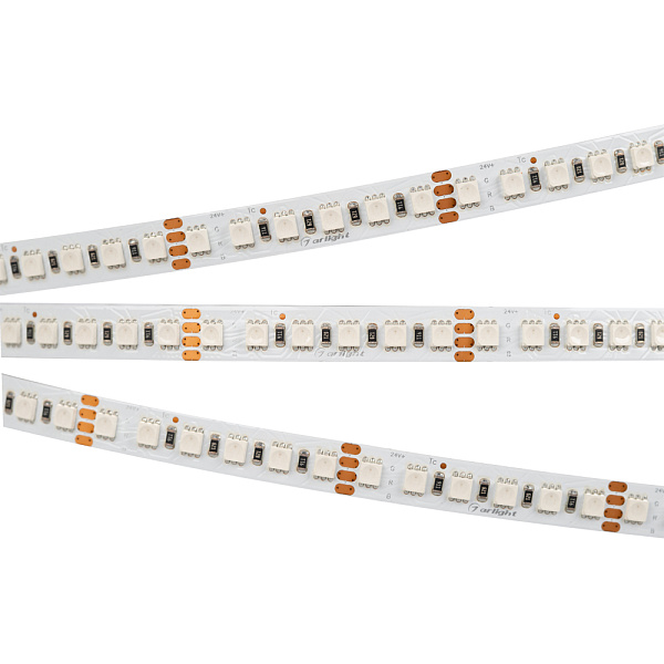 Светодиодная лента RT 2-5000 24V RGB 10mm (4040, 120 LED/m, LUX) (Arlight, 13.2 Вт/м, IP20) Lednikoff