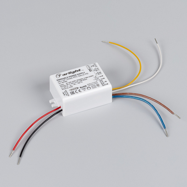 Блок питания ARJ-SP-33300-PFC-DALI2-PD (10W, 3-33V, 300mA) (Arlight, IP20 Пластик, 5 лет) Lednikoff